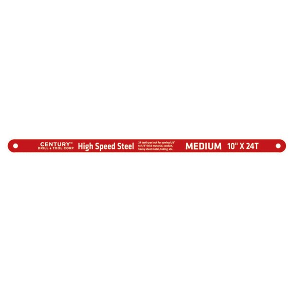 Century Drill And Tool Hacksaw Blade 10 "X 24T Teeth Per Inch-High Speed Steel 4326
